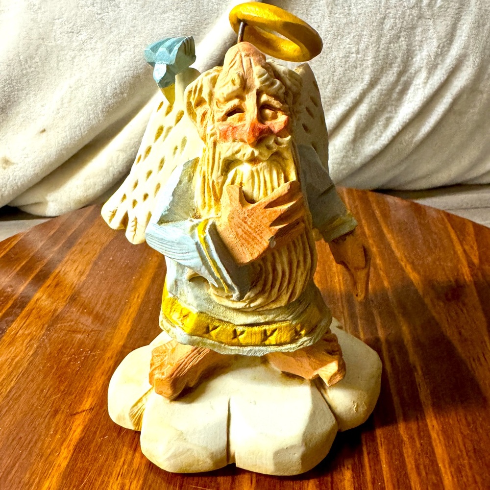 David Frykman The Oldest Angel Figurine Blue Birds 1995 DF3105 Coynes Tag PRAISE